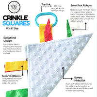 Chicago IL Windy City Baby Learning Crinkle Tag Squares