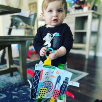 Chicago IL Windy City Baby Learning Crinkle Tag Squares