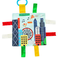 Chicago IL Windy City Baby Learning Crinkle Tag Squares