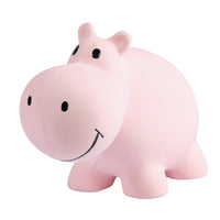 Hippo - Natural Organic Rubber Teether, Rattle & Bath Toy