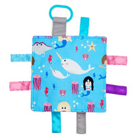 Mermaid Narwhal Crinkle Tag Square 8x8 Baby