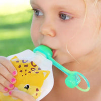 SoftSip Food Pouch Top - 4 CT | Swirl Colors-Nursing & Feeding-ChooMee-bluebird baby & kids