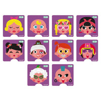 Girl's Crazy Faces Magnetibook-Activity Book-Janod-bluebird baby & kids