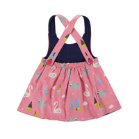 Pink and Swan Reversible Dress-Dresses-Lilly + Sid-18-24 M-bluebird baby & kids