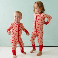 Cherry On Top Bamboo Viscose Zippy-Pajamas-Little Sleepies-Newborn-bluebird baby & kids