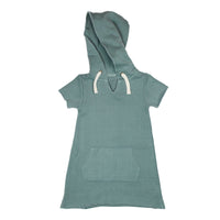 Kids' French Terry Hoodie Dress-Baby & Toddler Dresses-Loved Baby-Jade-12-18m-bluebird baby & kids