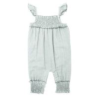 Kids Organic Muslin Sleeveless Romper-Bodysuits-Loved Baby-2T-Green Tea-bluebird baby & kids