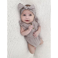 Muslin Ruffle Bodysuit-Bodysuits-Loved Baby-3-6 M-Cloud Grey-bluebird baby & kids