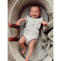 Muslin Ruffle Bodysuit-Bodysuits-Loved Baby-3-6 M-Cloud Grey-bluebird baby & kids