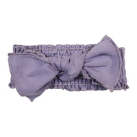 Organic Smocked Tie Headband-Headbands-Loved Baby-0-12 M-Amethyst-bluebird baby & kids
