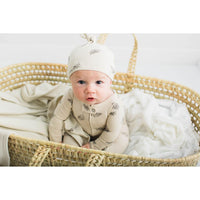 Printed Top-Knot Hat-Hats-Loved Baby-Preemie-NB-Stone Flower-bluebird baby & kids