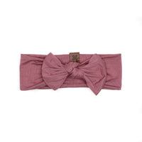 Knotted Bow-Hair Accessories-Papillon Bebe-Rose Pink-3-9 M-bluebird baby & kids