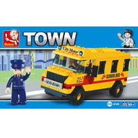 Small School Bus Building Brick Kit-Building Toys-Texas Toy Distribution-bluebird baby & kids