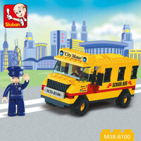 Small School Bus Building Brick Kit-Building Toys-Texas Toy Distribution-bluebird baby & kids
