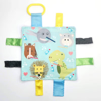 Baby Animals Brushing Teeth Dental Crinkle Tag Toy Teether