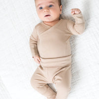 Ribbed Long Sleeve Kimono Bodysuit