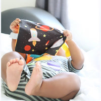 Space Rockets Crinkle Tag Square 8x8