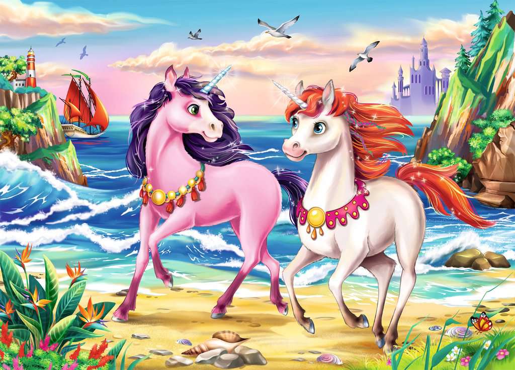 Beach Unicorns Magic Show Puzzle 35 PCS