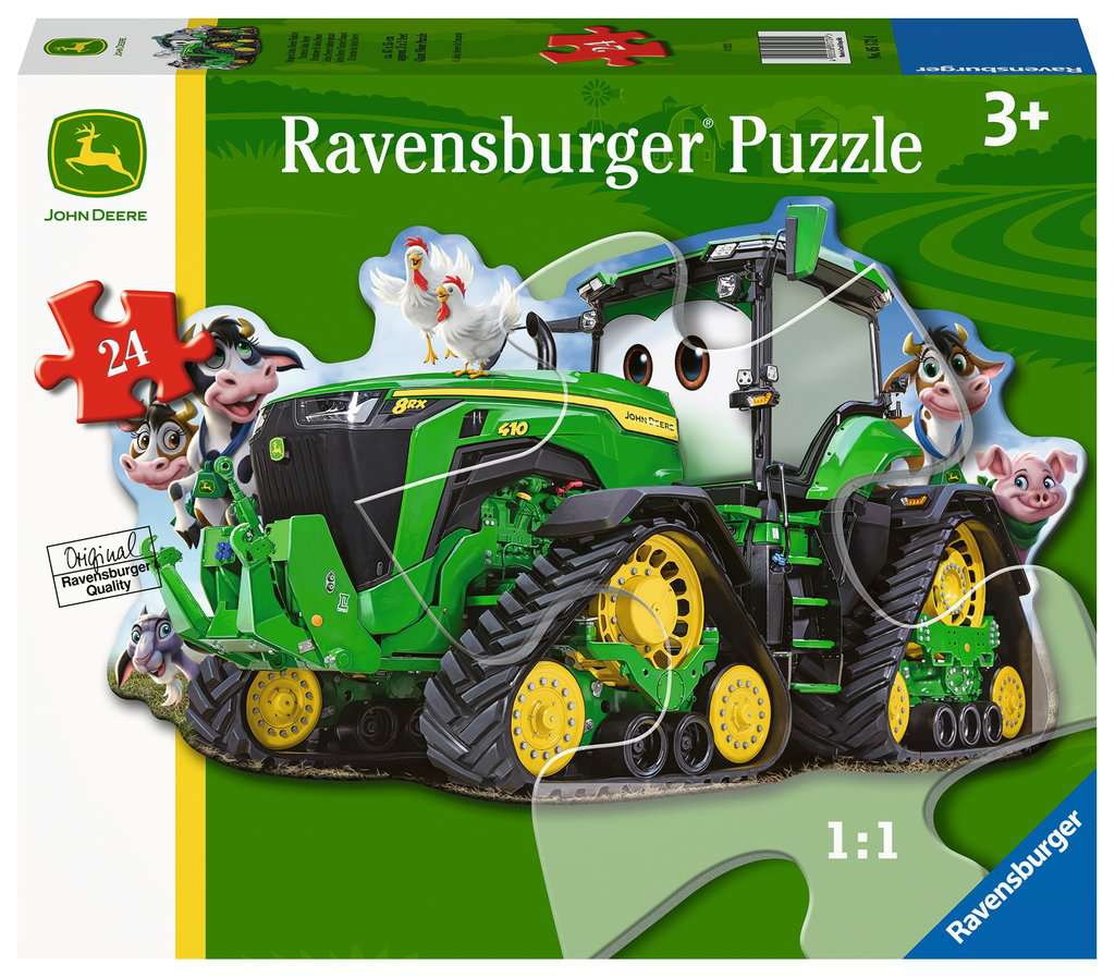 John Deere Tractor Shaped Puzzle 24 PCS