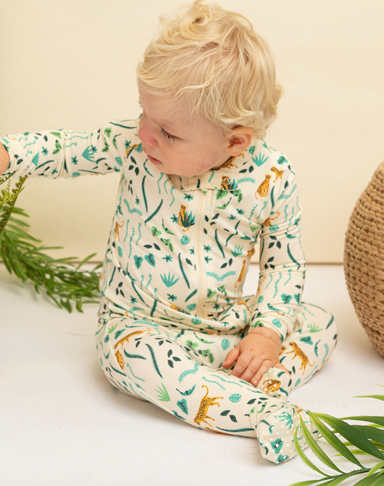 Jungle Cheetah Baby Bamboo Modal Sleeper