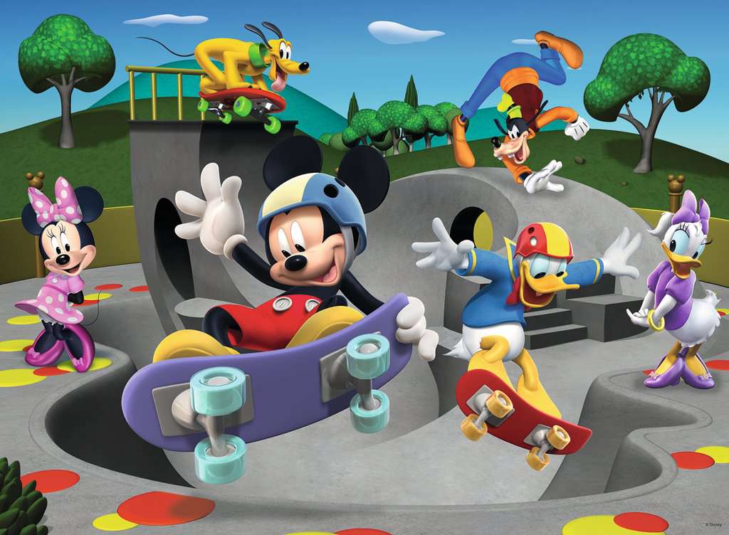 Disney Mickey and Minnie: At the Skate Park Puzzle 100 PCS