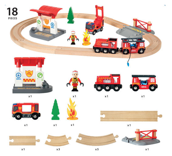 Rescue Firefighter Railway Set