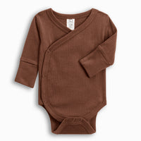 Ribbed Long Sleeve Kimono Bodysuit