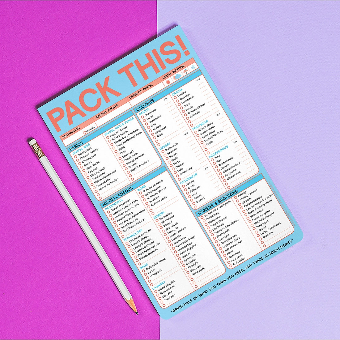 Pack This (Refresh) Pad