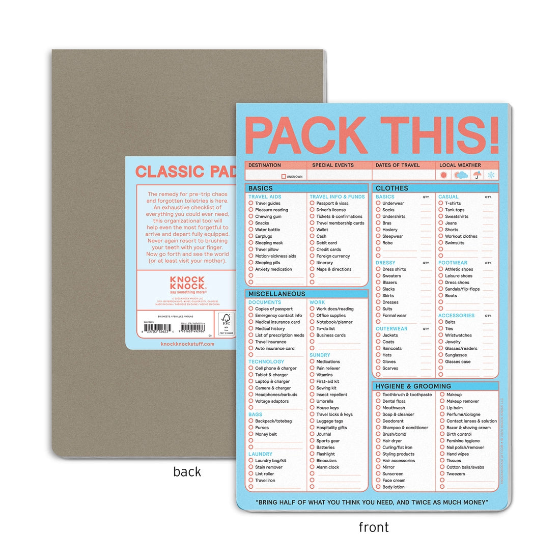 Pack This (Refresh) Pad
