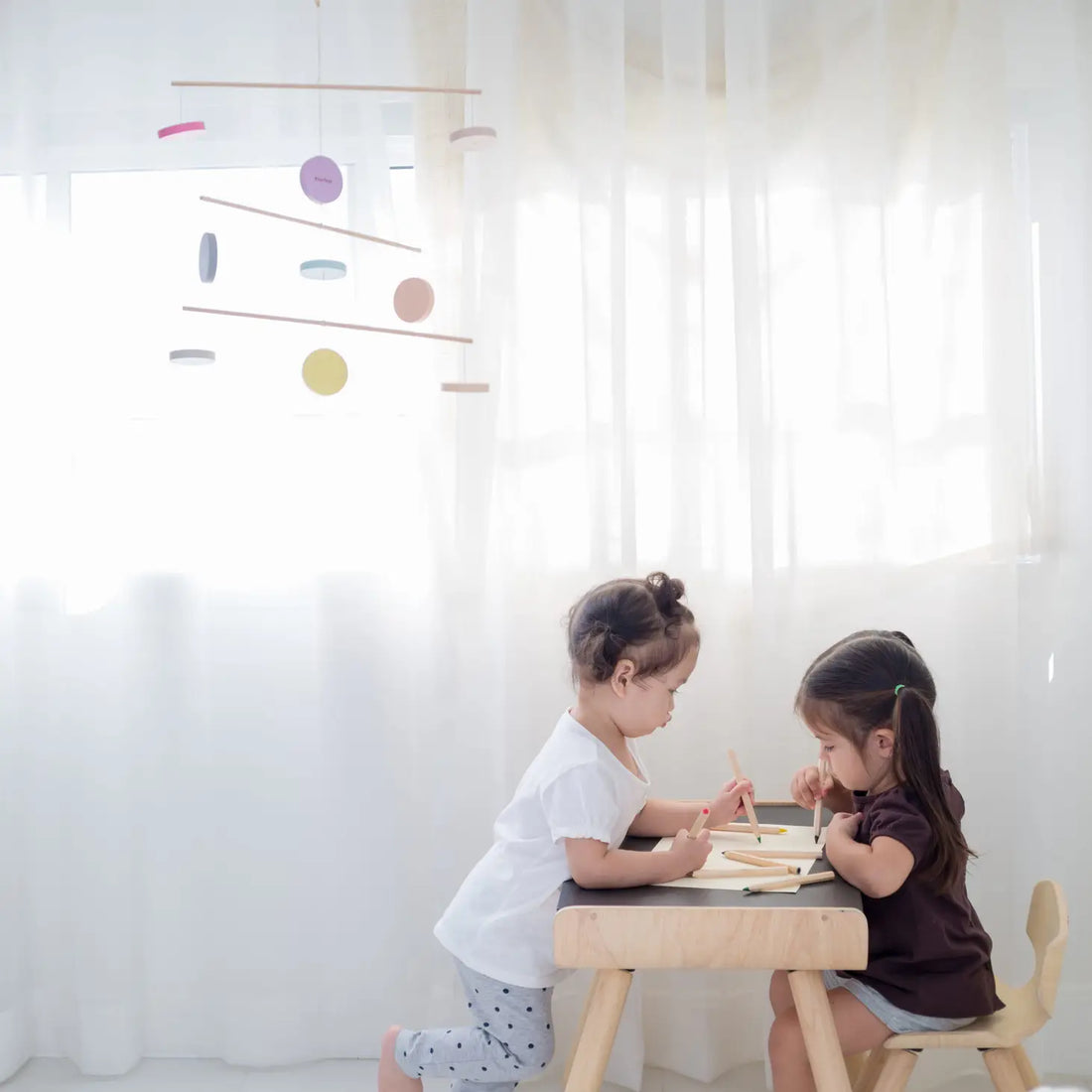 Pastel Geometric Crib Mobile