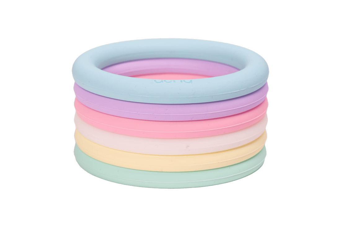 6 Silicone Teething Rings