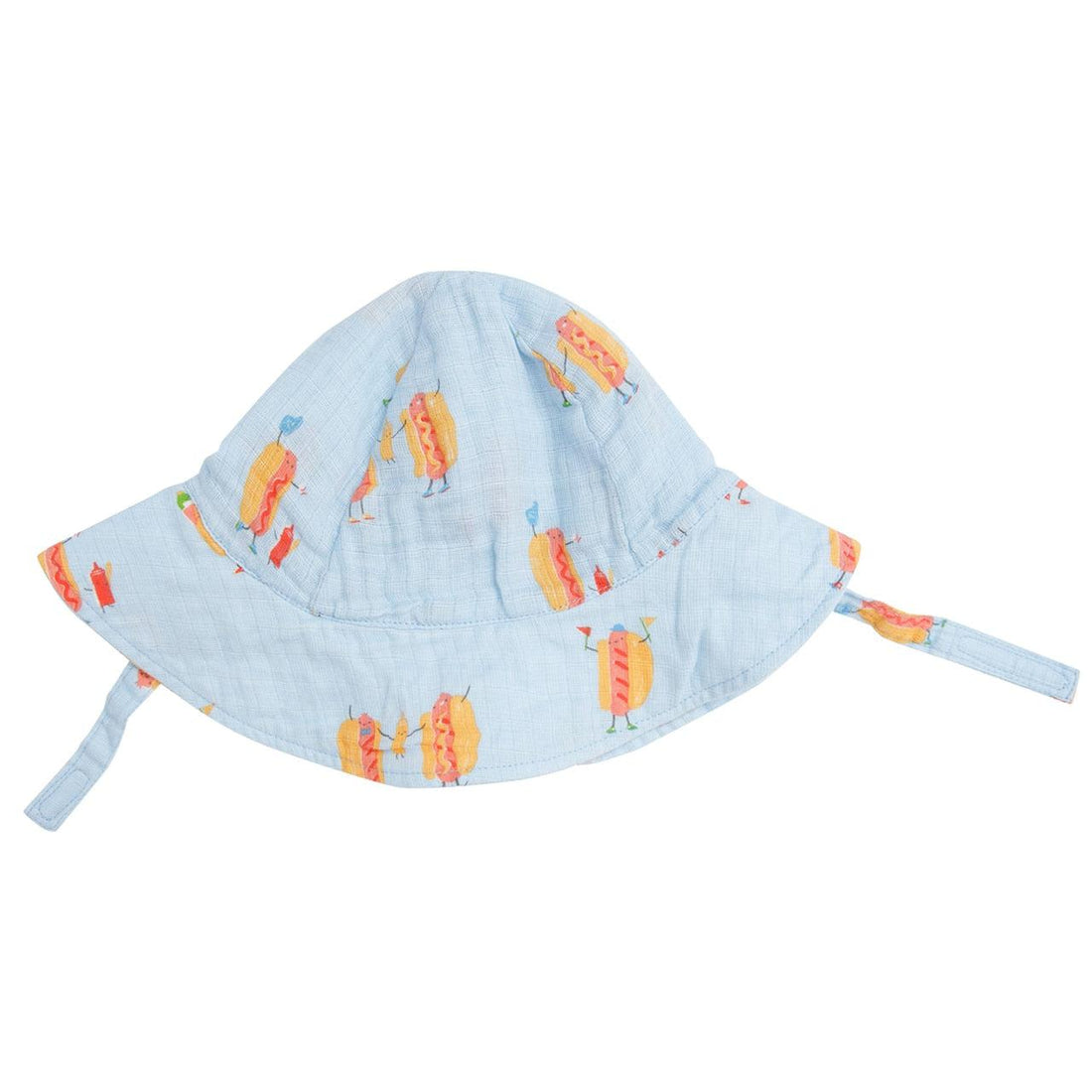 Hot Dog Party Muslin Sunhat-Hats-Angel Dear-0-6 M-bluebird baby & kids