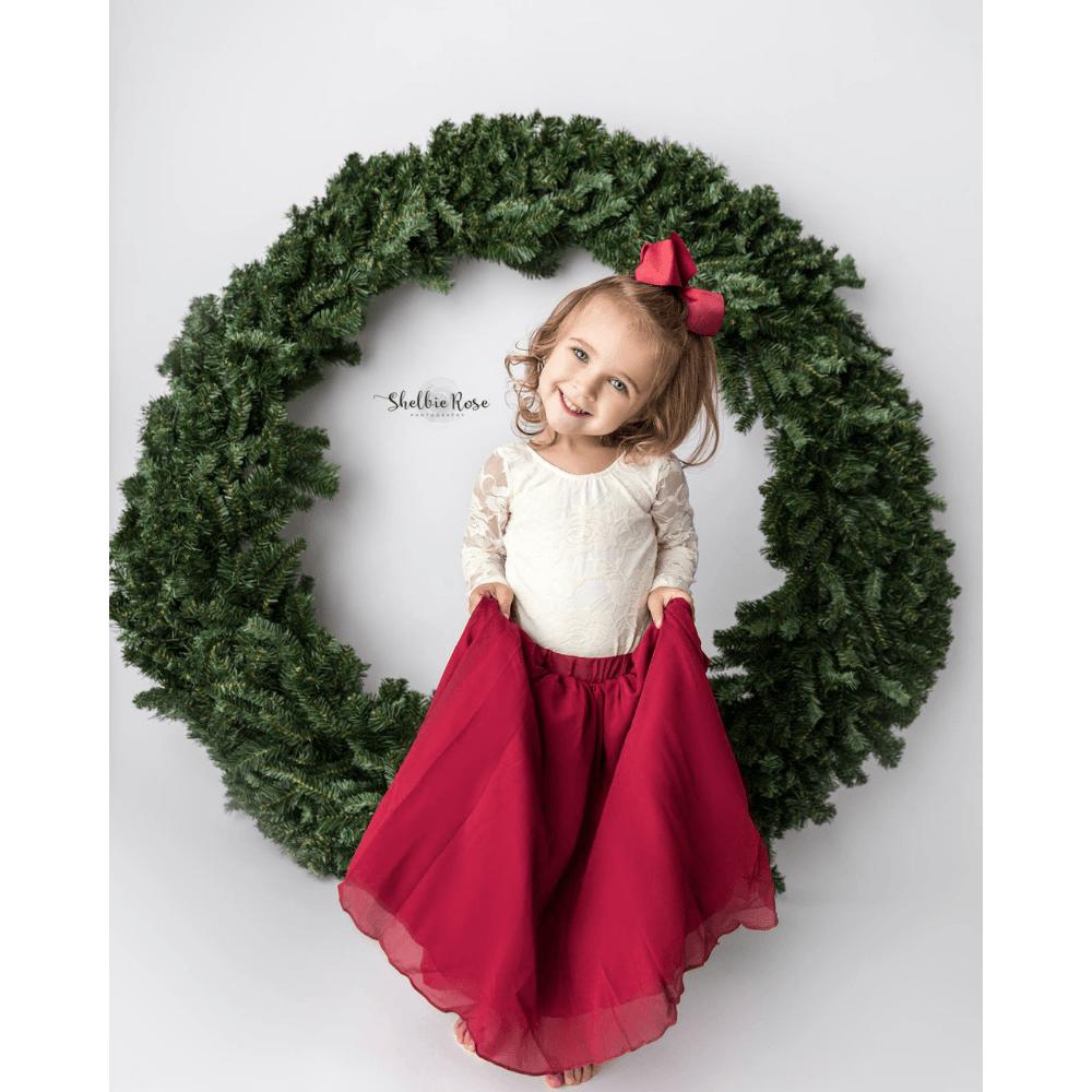 Cream Long Sleeve Lace Leotard-Tops & Tees-Bailey's Blossoms-3-6 M-bluebird baby & kids