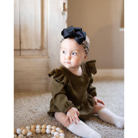 Rhodes Ruffle Bubble Romper in Fairytale Green-Rompers-Bailey's Blossoms-3-6 M-bluebird baby & kids