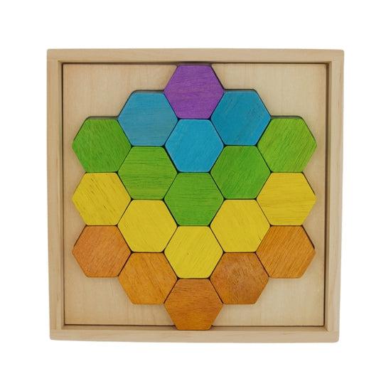 Hexagon Matching Game-Wooden Toys-BeginAgain-bluebird baby & kids