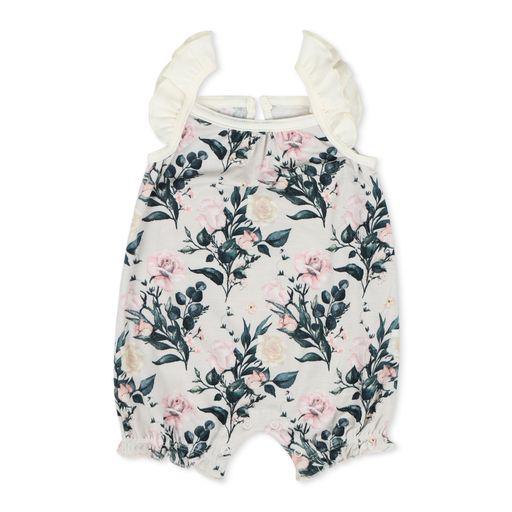 Gardenia Rose Flutter Romper-Rompers-Bestaroo-3-6 M-bluebird baby & kids
