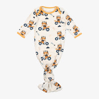 Moto Raccoon Modal Knotted Gown-Gowns-Bestaroo-0-3 M-bluebird baby & kids