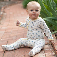Summer Bees Footie Pajamas-Pajamas-Bestaroo-Newborn-bluebird baby & kids
