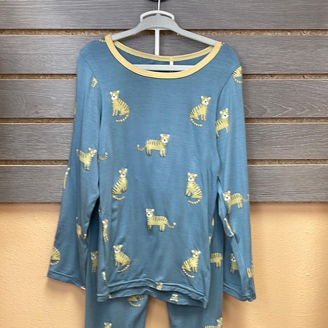 Tigers Pajamas Set-Pajamas-Bestaroo-2T-bluebird baby & kids