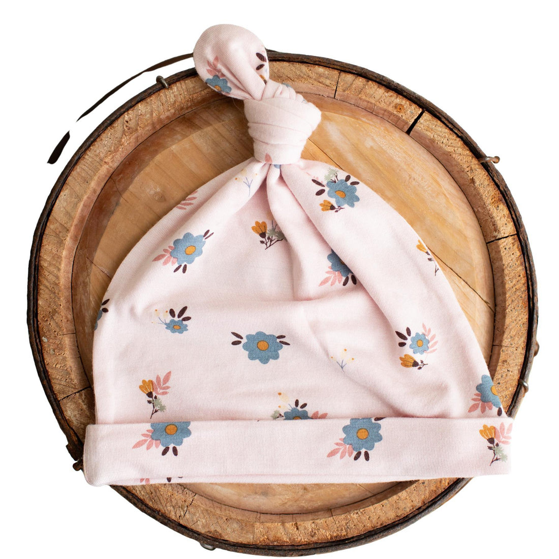 Tiny Blooms Knotted Beanie-Hats-Bestaroo-bluebird baby & kids