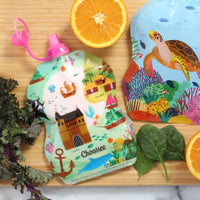 SnakPack Reusable Food Pouch - 6 CT 8 oz-Nursing & Feeding-ChooMee-SeaLife-bluebird baby & kids
