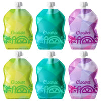 SnakPack Reusable Food Pouch - 6 CT 8 oz-Nursing & Feeding-ChooMee-TropiColor-bluebird baby & kids