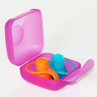 SoftSip Food Pouch Top + Travel Case-Nursing & Feeding-ChooMee-Red & Purple with white case-bluebird baby & kids