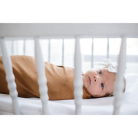 Camel Knit Swaddle Blanket-Swaddle Blankets-Copper Pearl-bluebird baby & kids