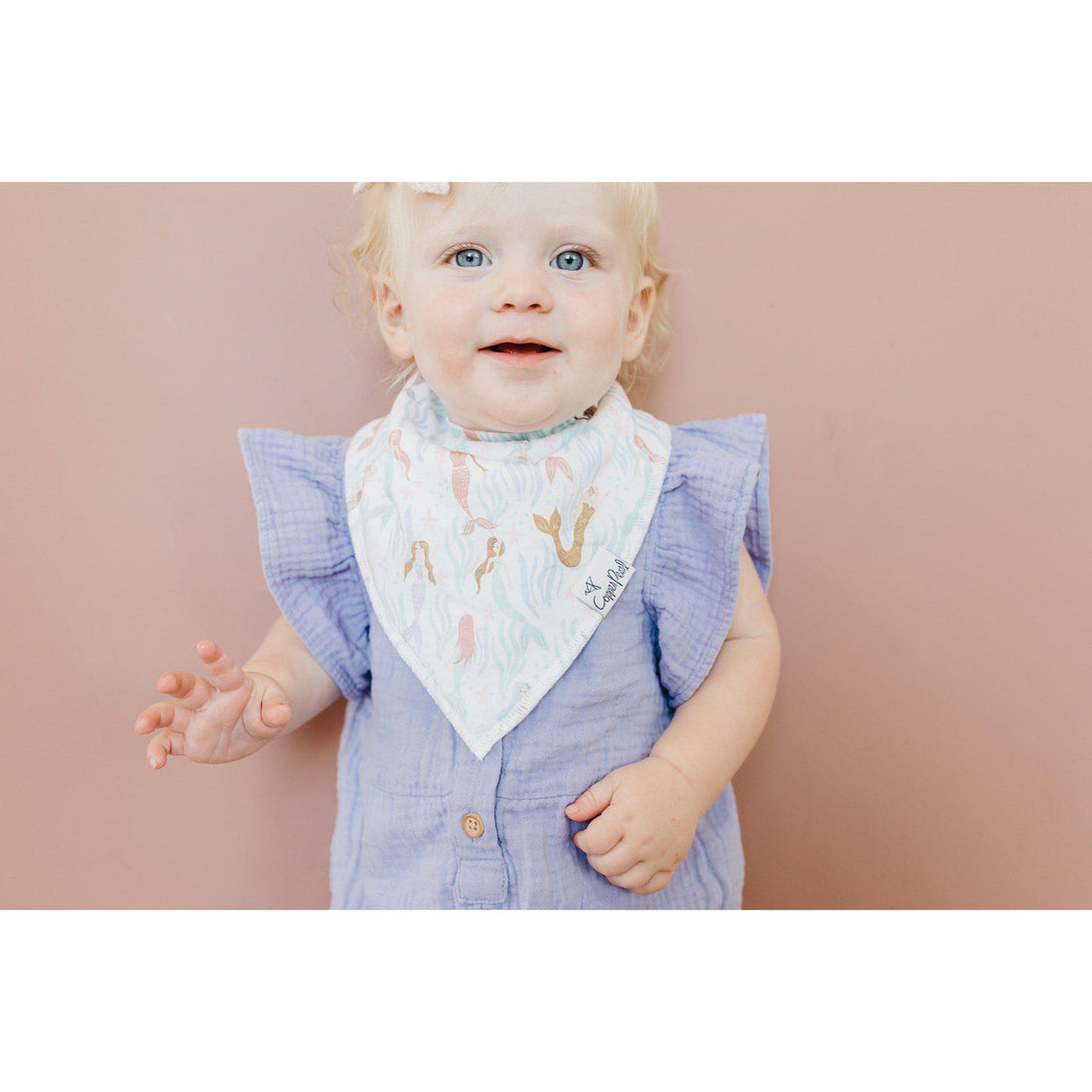 Coral Baby Bandana Drool Bibs-Bibs-Copper Pearl-Mermaids (Coral)-bluebird baby & kids