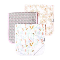Coral Burp Cloths (3-Pack)-Burp Cloths-Copper Pearl-bluebird baby & kids