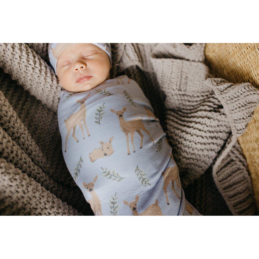 Doe Knit Swaddle Blanket-Swaddle Blankets-Copper Pearl-bluebird baby & kids