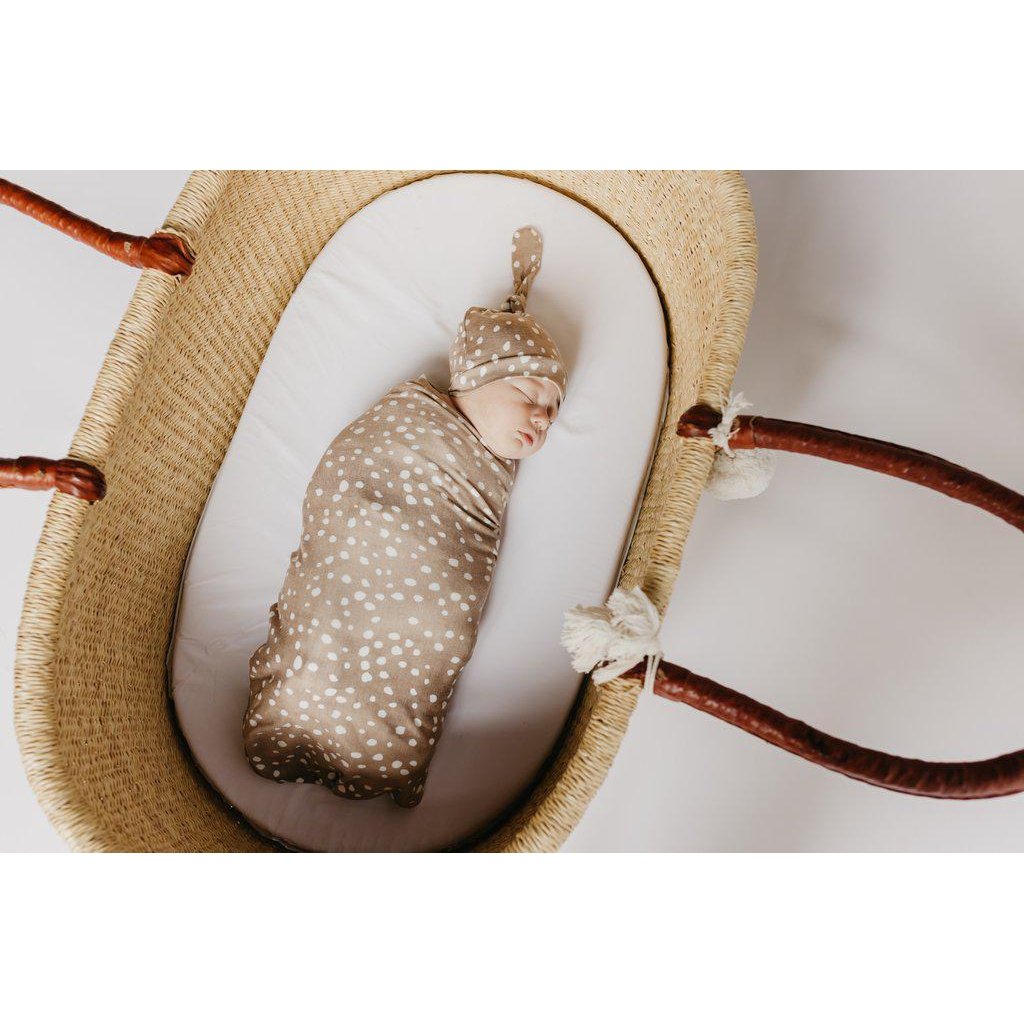Fawn Newborn Top Knot Hat-Hats-Copper Pearl-bluebird baby & kids