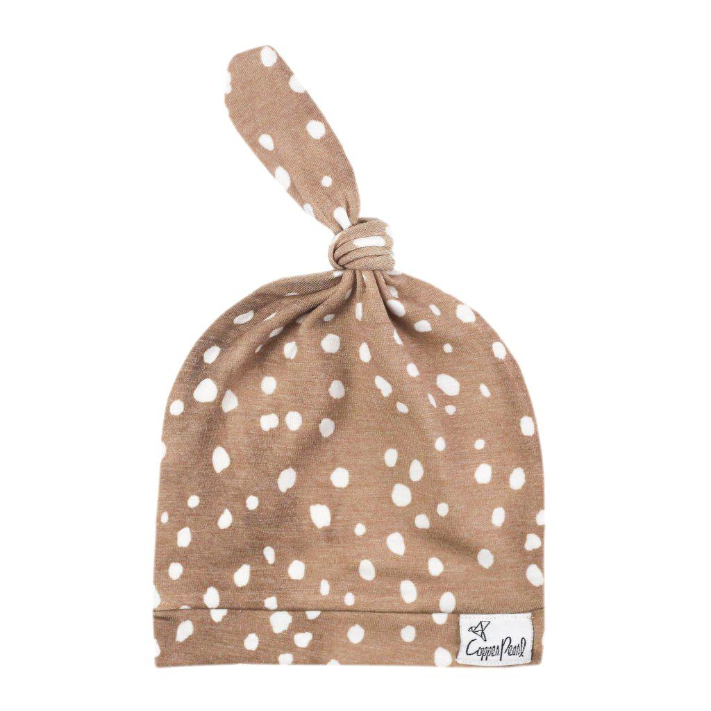Fawn Newborn Top Knot Hat-Hats-Copper Pearl-bluebird baby & kids