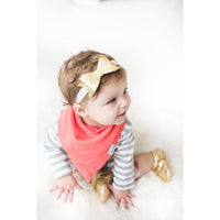 Jewel Baby Bandana Drool Bibs-Bibs-Copper Pearl-Coral Solid (Jewel)-bluebird baby & kids